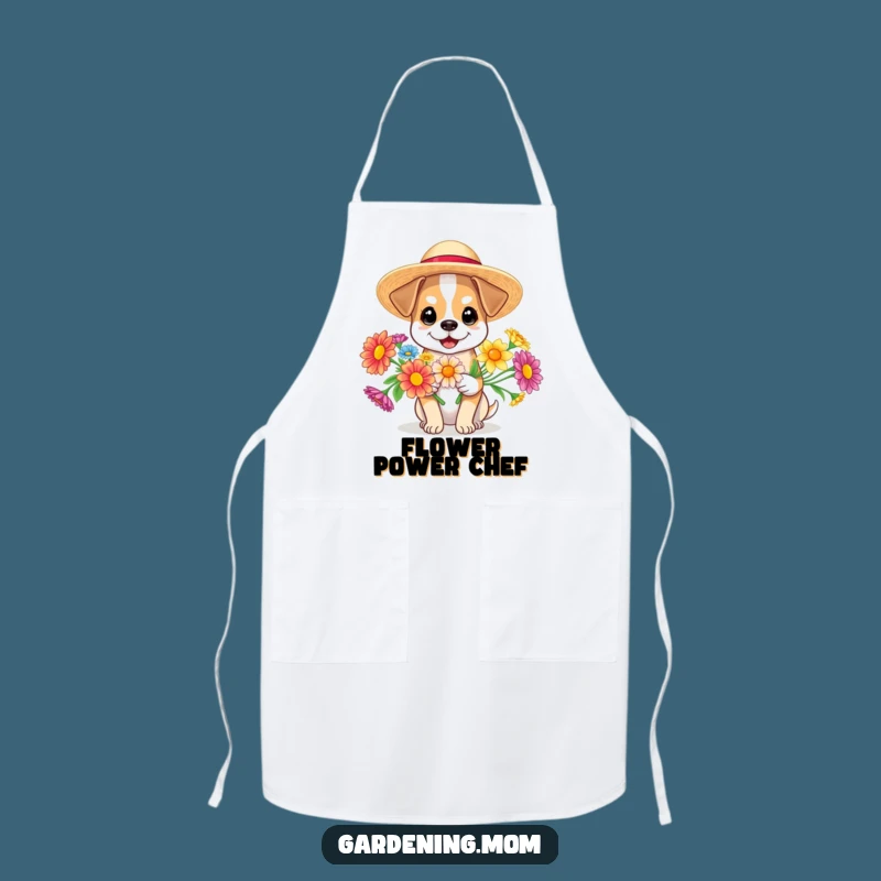 Funny Summer Dog Apron: Cook with Flowers, The Ultimate Funny Gift
