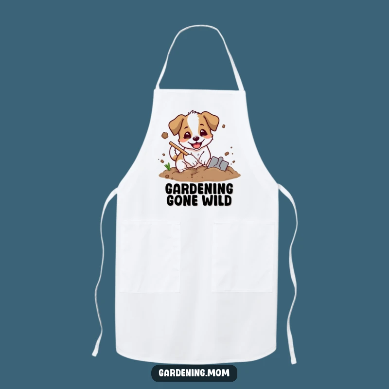 Funny Digging Dog Apron: Gardener's Helper, Enthusiastic Pet Gift