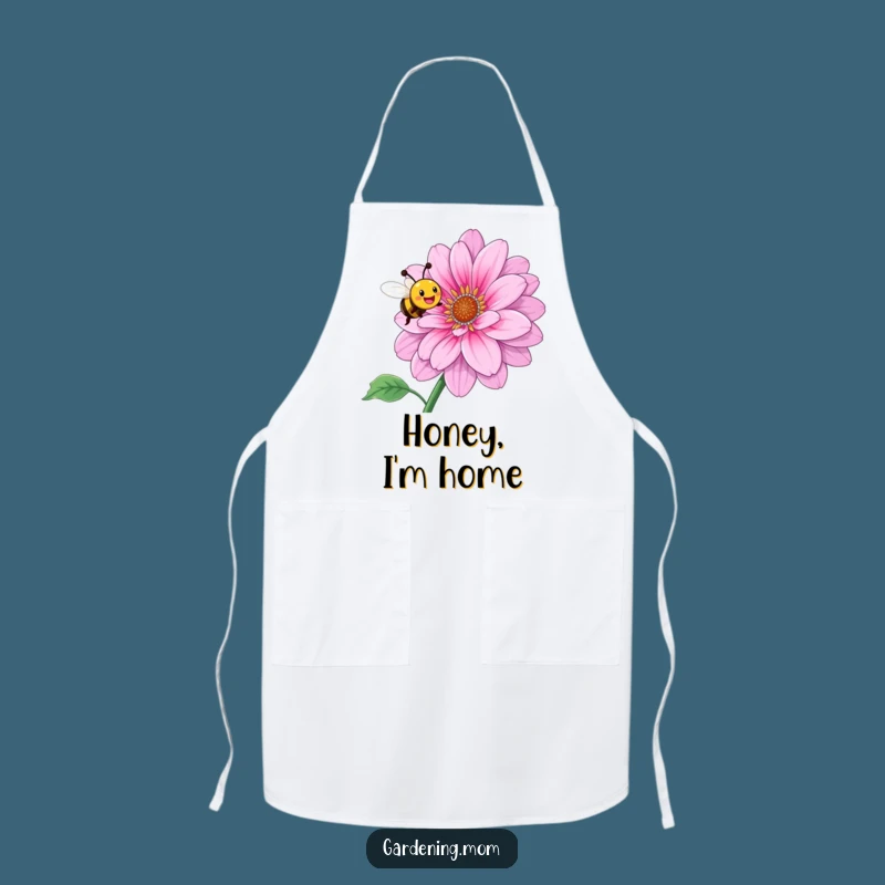 Funny Bee Flower Joy Apron: Cook with Nature's Sweetest Smiles