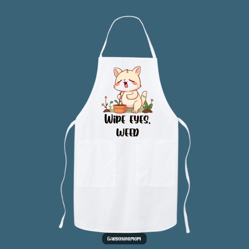 Funny Weeding Warrior Apron: Protect Yourself with Determined Humor!