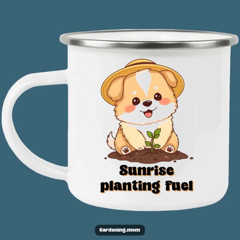 Funny Mama Dog Gardener Mug - Cute Planting Pup Camp Gift