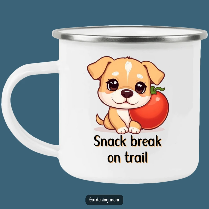 Funny Mama Dog Tomato Camping Mug - Curious Companion Gift