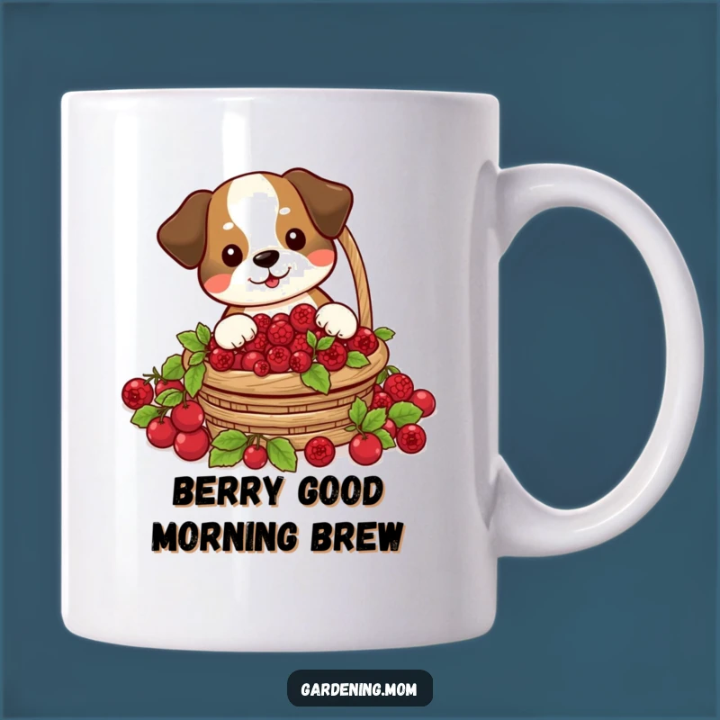 Funny Dog Berry Harvest Mug: Cheerful Forager's Hilarious Pet Gift
