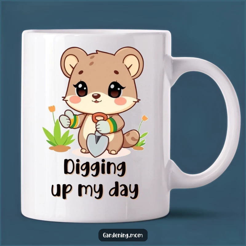 Funny Gardener Animal Glove Mug: Digging Fun Gift