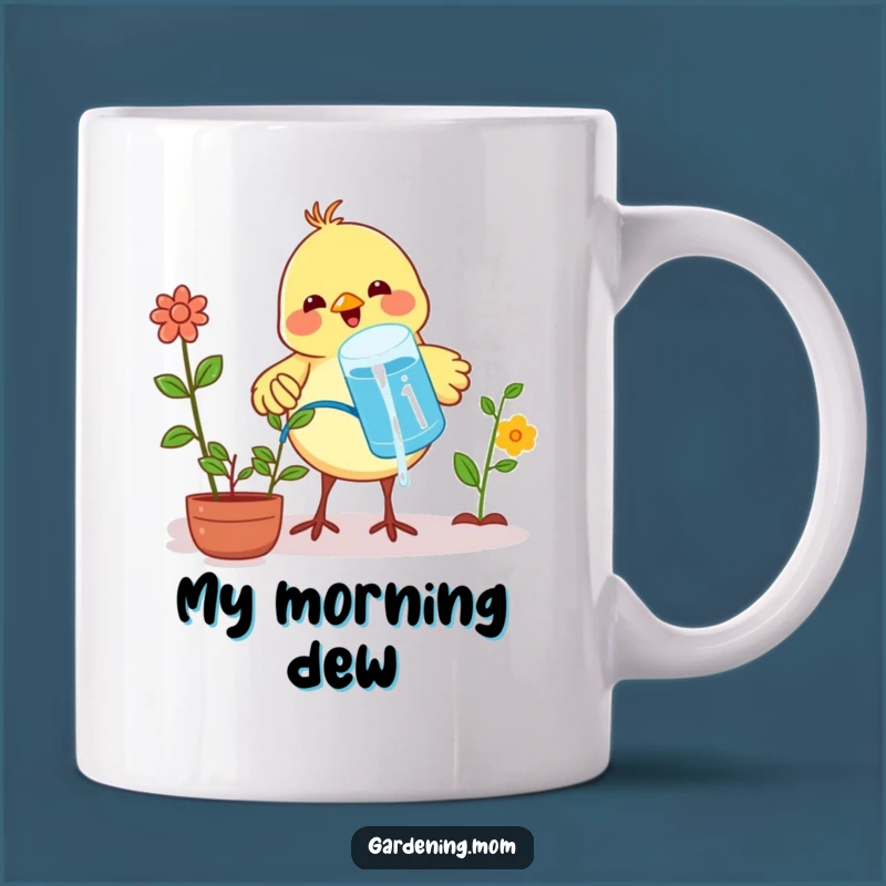 Funny Bird Watering Plants Mug: A Proud Gardener's Cheerful Gift