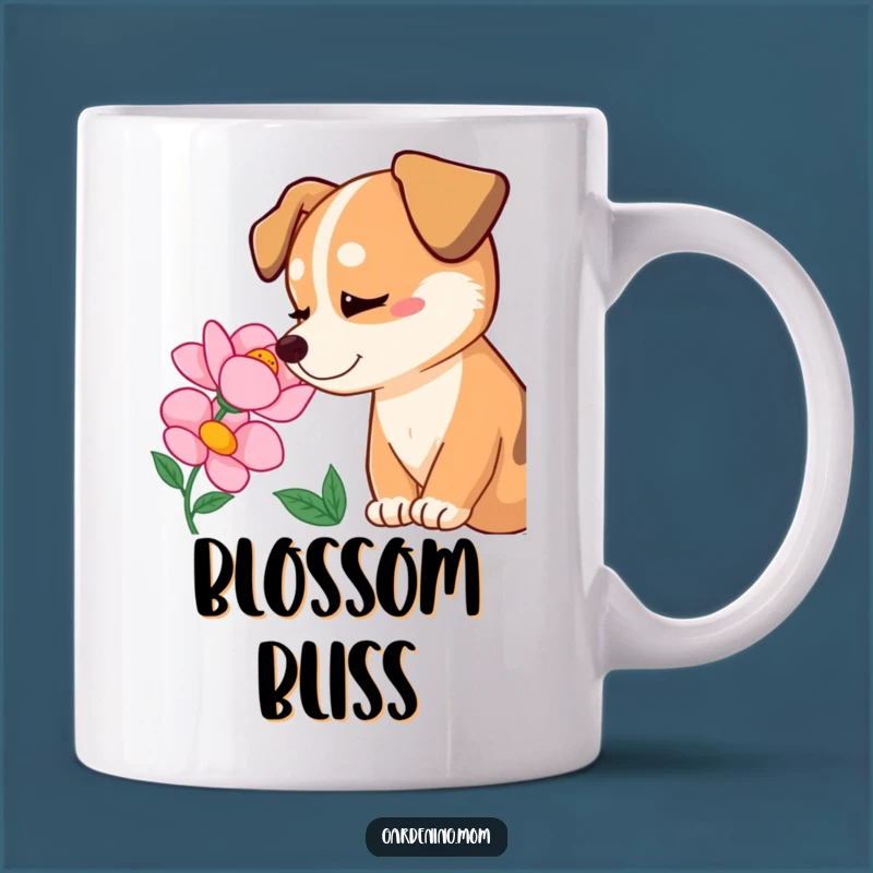 Funny Delightful Dog Flower Mug: Pure Joy, The Perfect Funny Gift