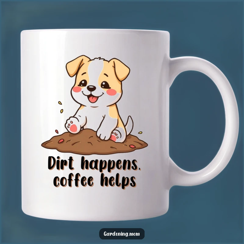 Funny Dog Gardener Mug: Satisfied Paws' Hilarious Post-Work Gift