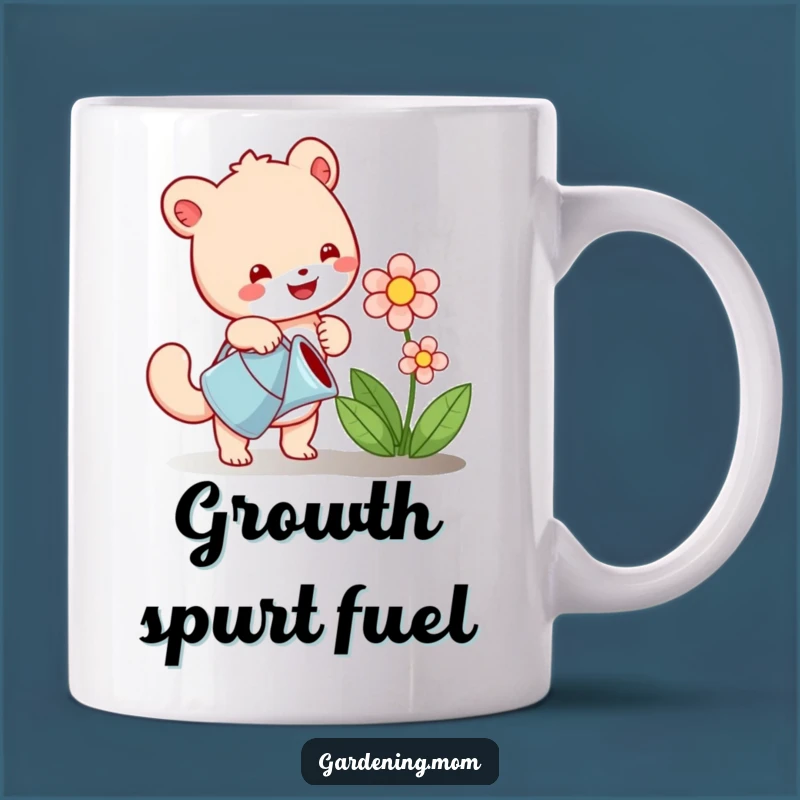 Funny Happy Animal Watering Flower Mug - Perfect Cheerful Gardener Gift