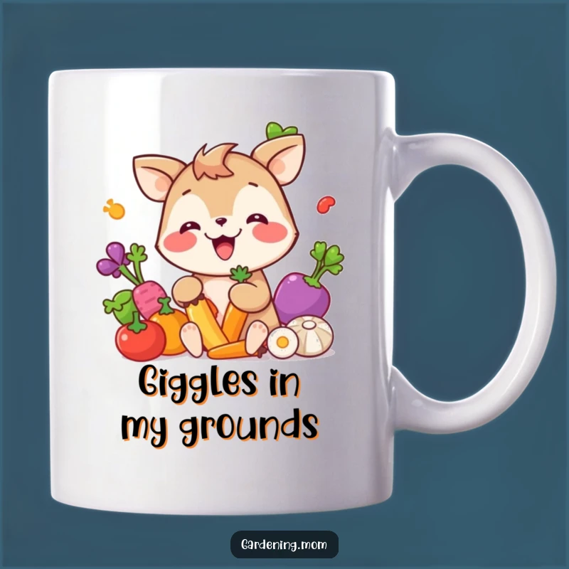 Funny Giggling Gardener Mug: Veggie Picking Joy Gift