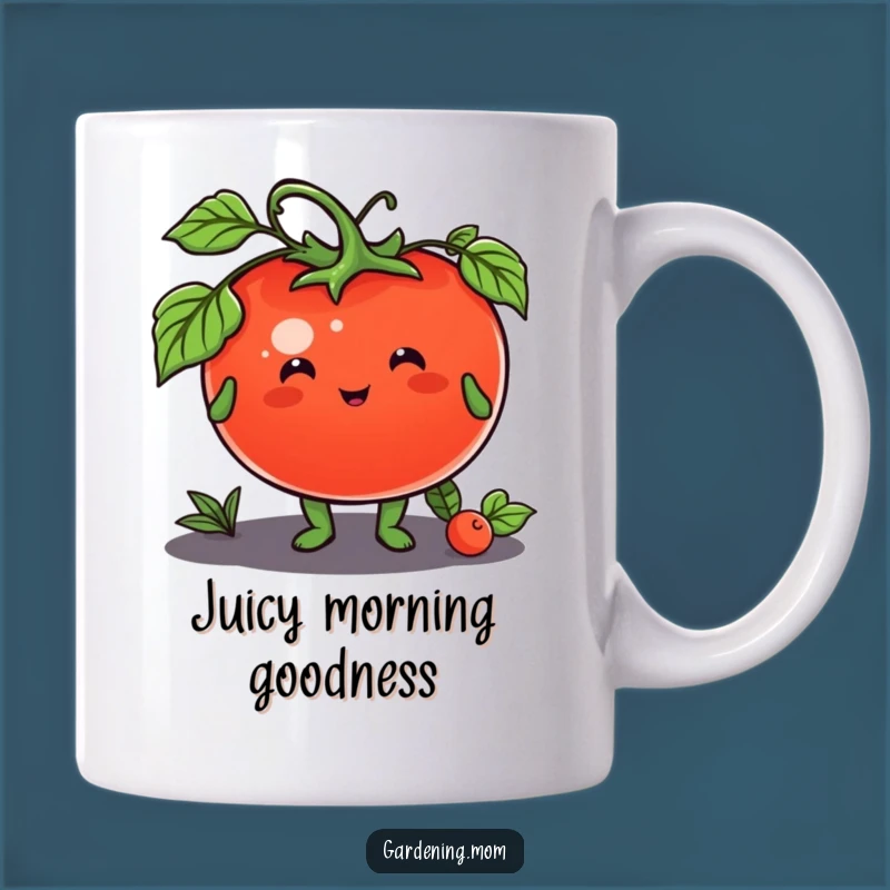 Funny Tomato Offering Animal Mug: Happy Gardener Gift, Fresh Produce Lover