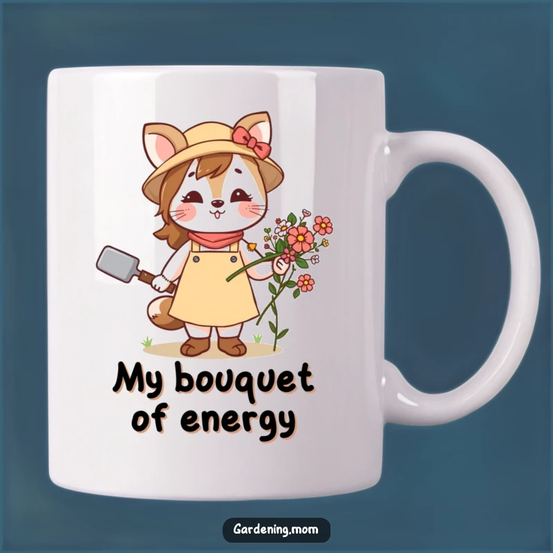 Funny Gardening Mom Animal Mug Trowel Flowers - Perfect Gift for Flower Lovers