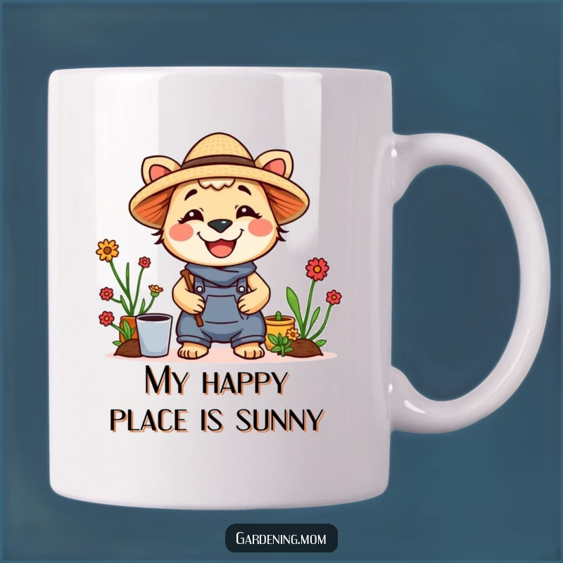 Funny Gardening Mom Animal Mug Straw Hat Smile - Perfect Gift for Happy Gardeners