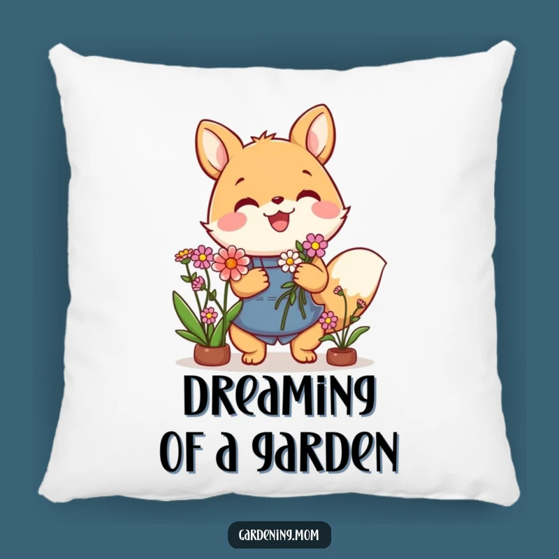 Funny Gardening Animal Pillow: Cozy Flower Holder Cushion, Comfy Gift