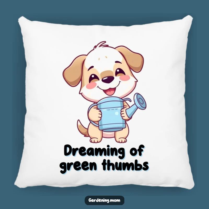 Funny Mama Dog Pillow - Cozy Smiling Pup Garden Accent Gift