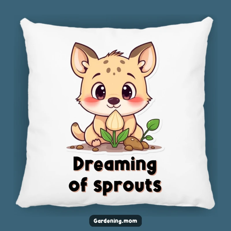 Funny Curious Animal Sprouting Seed Pillow: Cozy Accent for Curious Minds