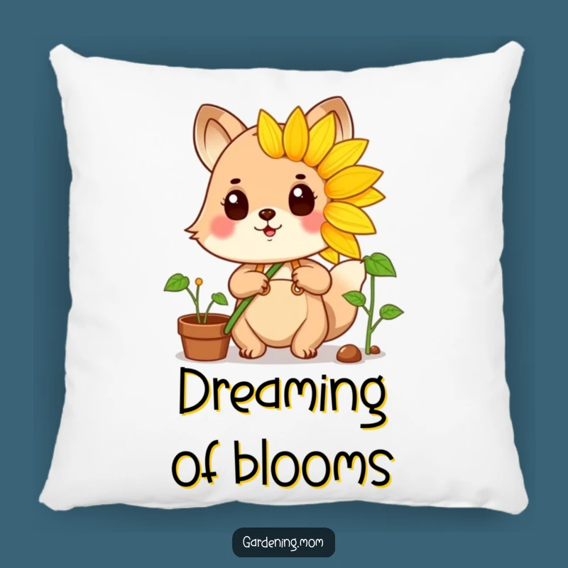 Funny Sunflower Gardener Pillow: Snuggle Up with Blooming Joy!