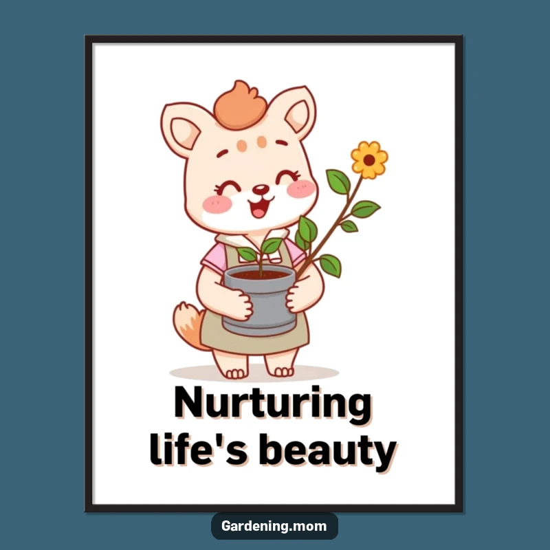 Funny Gardening Mom Digital Print: Cheerful Nurturing Art - Instant Funny Gift