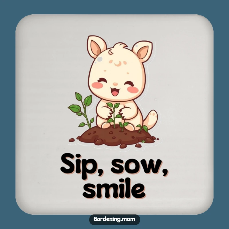 Funny Animal Coaster - Protect Surfaces with Planting Humor, Great Funny Gift