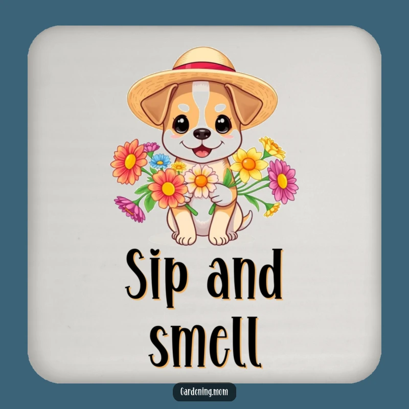 Funny Floral Dog Coasters: Protect Your Table, The Perfect Funny Gift