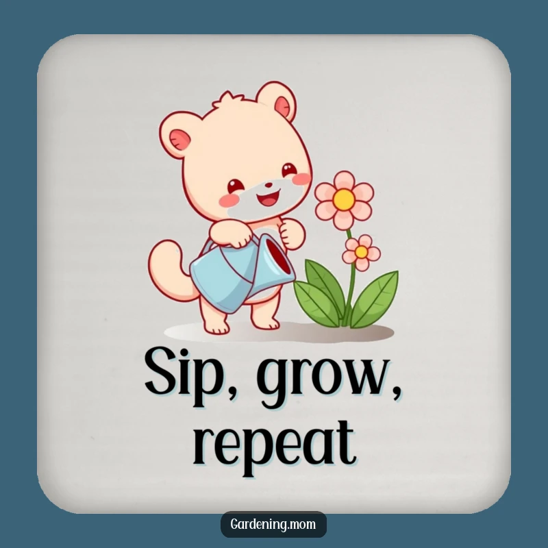 Funny Happy Animal Coaster - Protect Surfaces with Garden Humor, Great Funny Gift