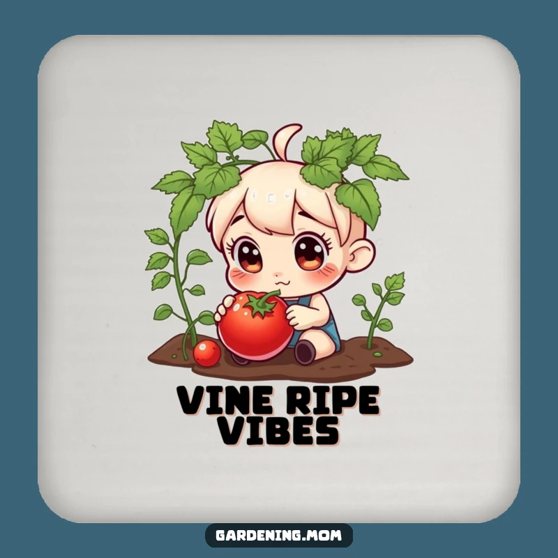 Funny Gardening Character Tomato Coaster - Curious Eyes Drink Protector