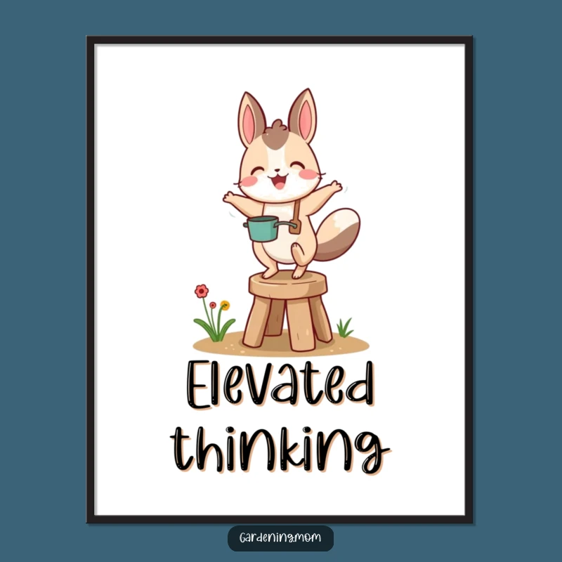 Funny Gardening Animal Poster: Brighten Your Walls with Garden Humor!