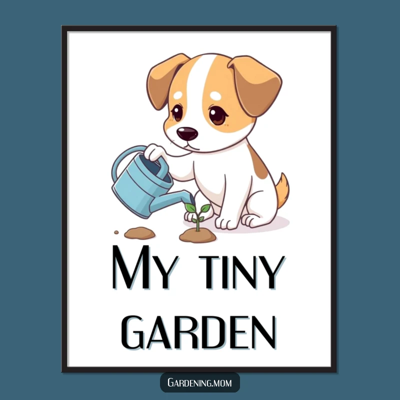 Funny Hopeful Dog Poster: Brighten Your Space with This Hilarious Gift