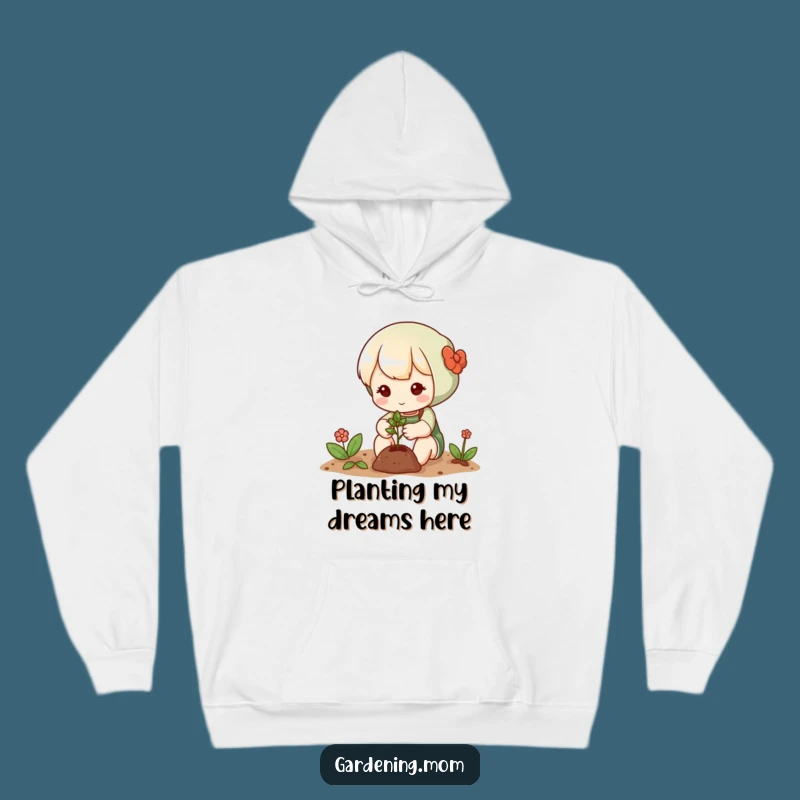 Funny Cute Gardening Character Hoodie - Cozy Planting Seed Sweatshirt