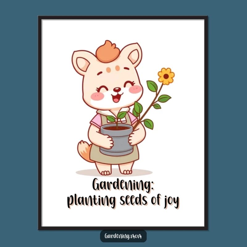 Free Printable Wall Art: Gardening Mom Sprout Funny Downloadable Decor