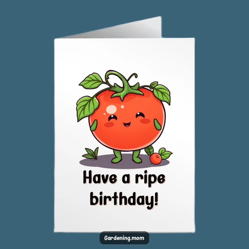 Funny Free Printable Birthday Card: Tomato Gift Animal, Humorous Downloadable Gift