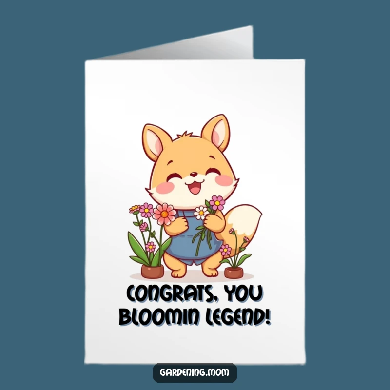 Free Printable Congrats Card: Joyful Animal Bouquet, Humorous Downloadable Gift