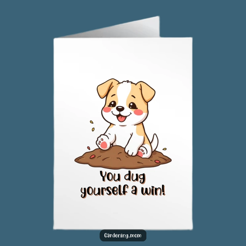 Free Printable Congrats Card: Satisfied Dog's Hard Work, a DIY gift