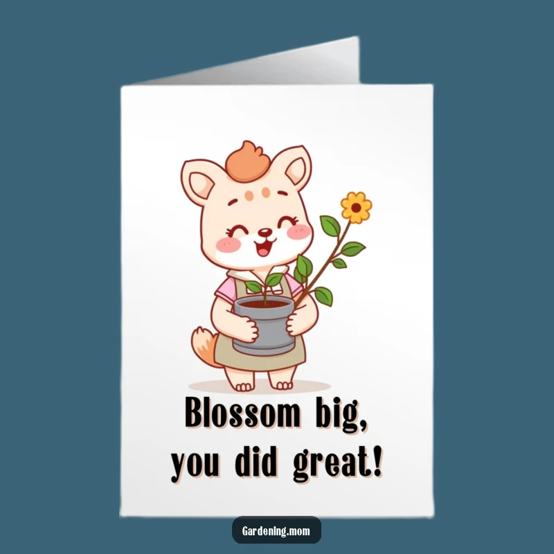 Free Printable Congratulations Card: Gardening Mom Sprout Funny Downloadable Gift