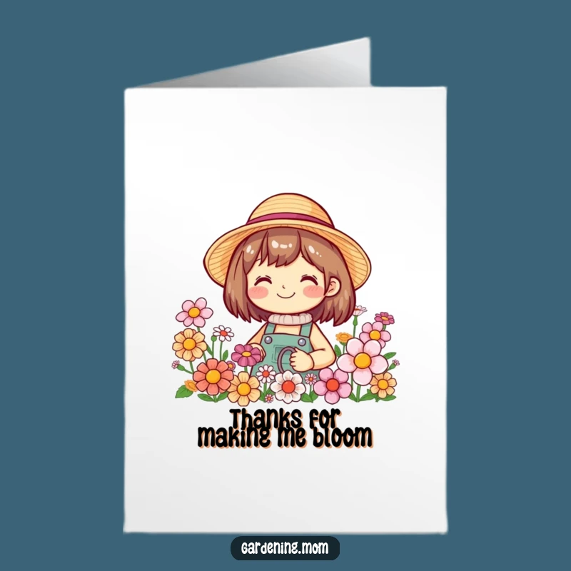 Free Printable Thank You Card: Gardener's Flowers, Blooming Appreciation!