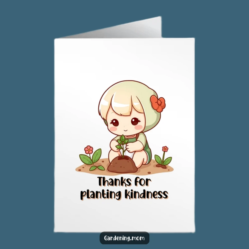 Free Printable Thank You Card: Grateful Gardener Plants Seed, Express Your Thanks