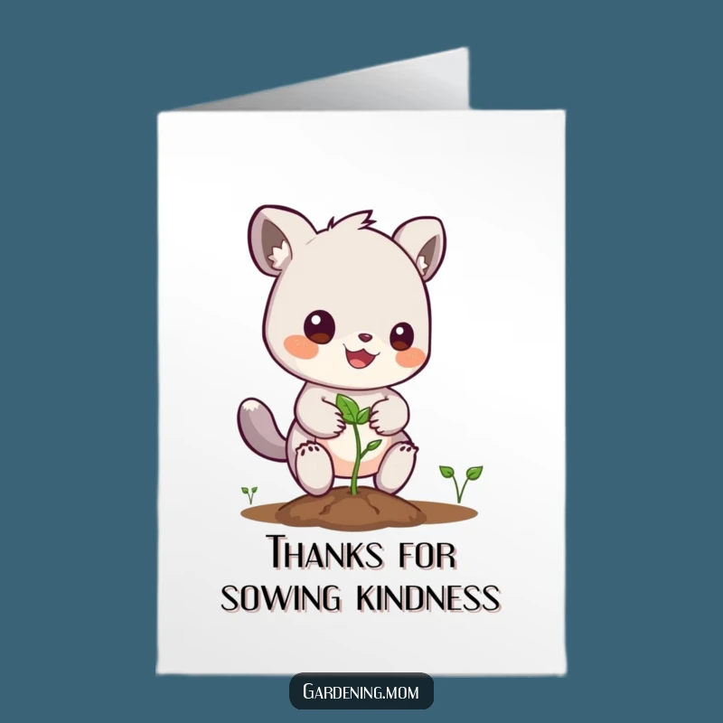 Free Printable Thank You Card: Planting Animal, Heartfelt Downloadable Gift