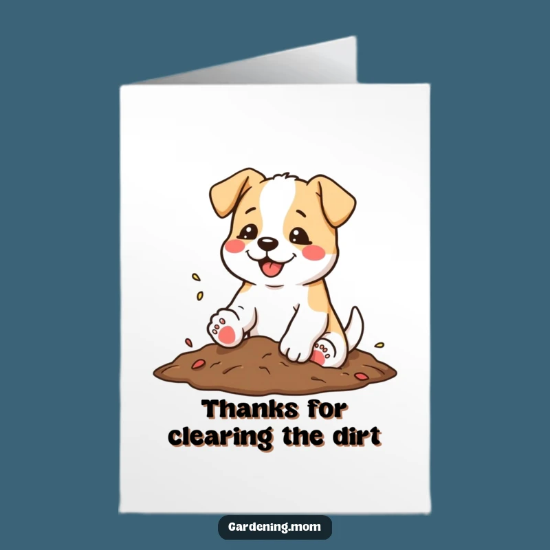 Free Printable Thank You Card: Dog's Hard Work, a sweet DIY gift