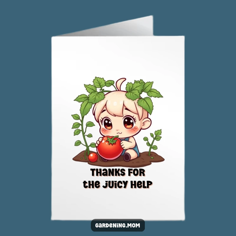 Free Printable Thank You Card: Gardener Loves Their Tomato Harvest!