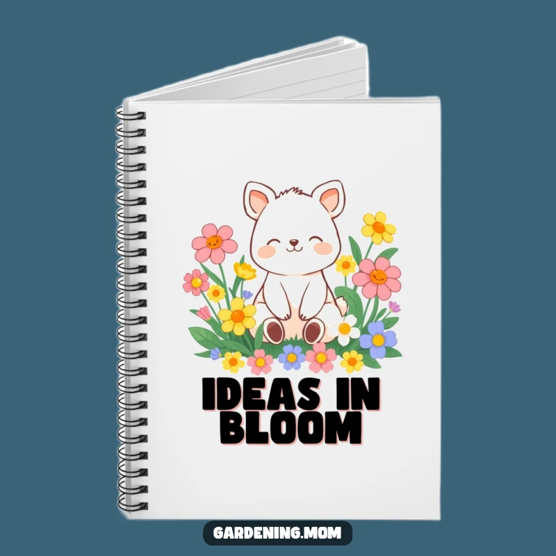 Funny Contented Animal Flower Notebook: Journal for Peaceful Thoughts and Ideas