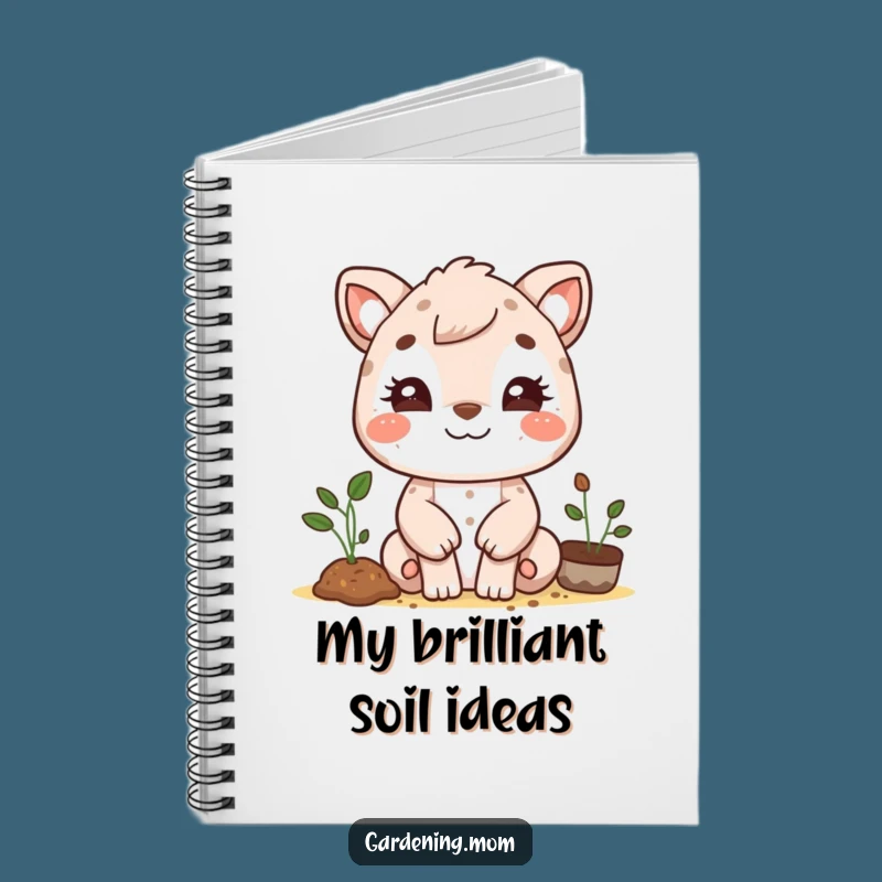 Funny Gardening Mom Animal Notebook: Beaming Dirt Smudge Face, Ideal Funny Gift for Journaling