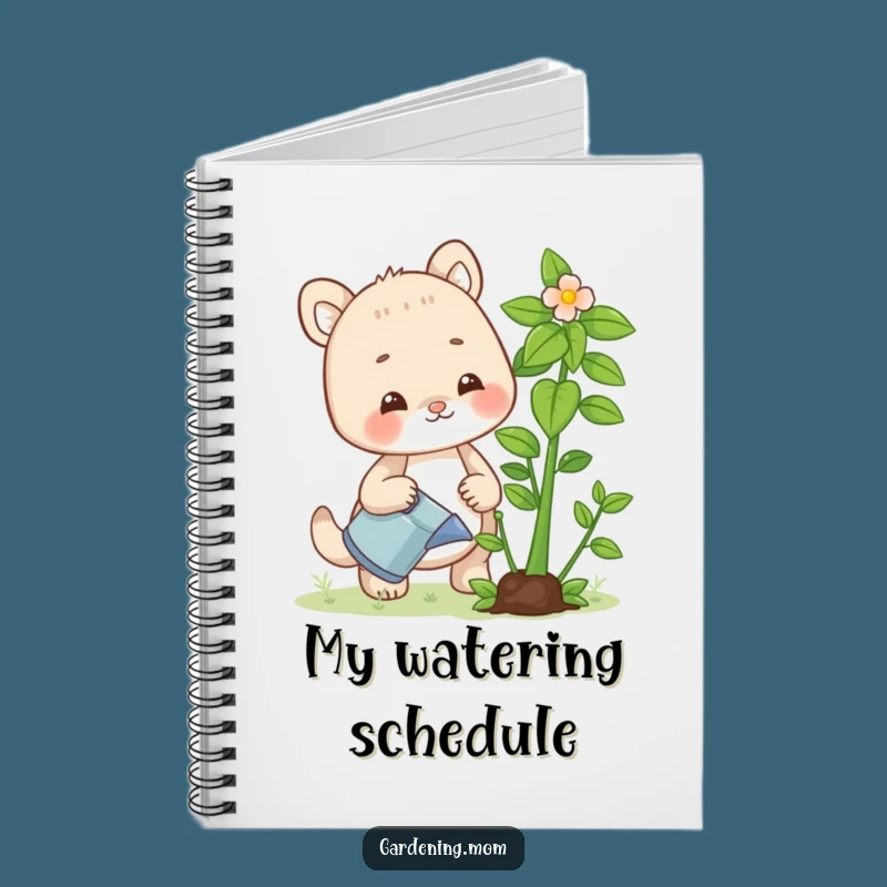 Funny Gardening Mom Animal Notebook Watering Plant - Plan Your Garden with a Smile!