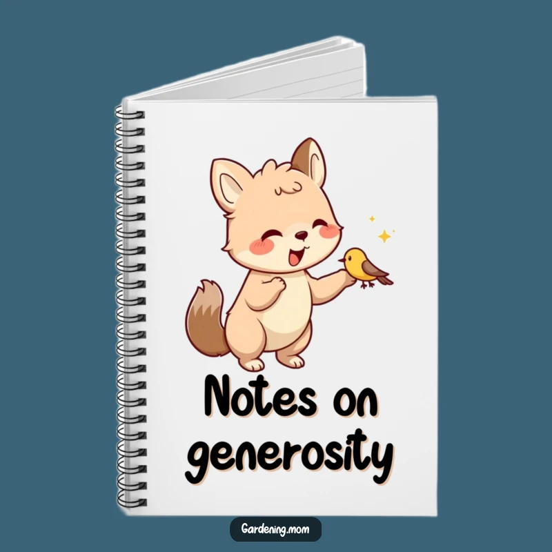Funny Journal: Kind Animal Character Feeding Bird, Creative Writing Gift