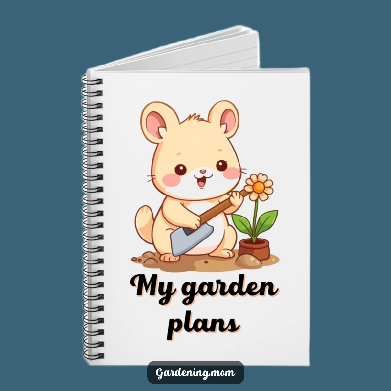 Funny Kawaii Gardening Animal Notebook: Happy Planter Journal, Gift for Writers