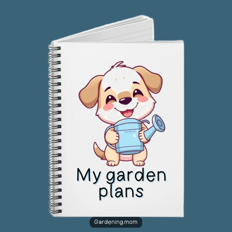 Funny Mama Dog Notebook - Smiling Gardener's Journal Gift