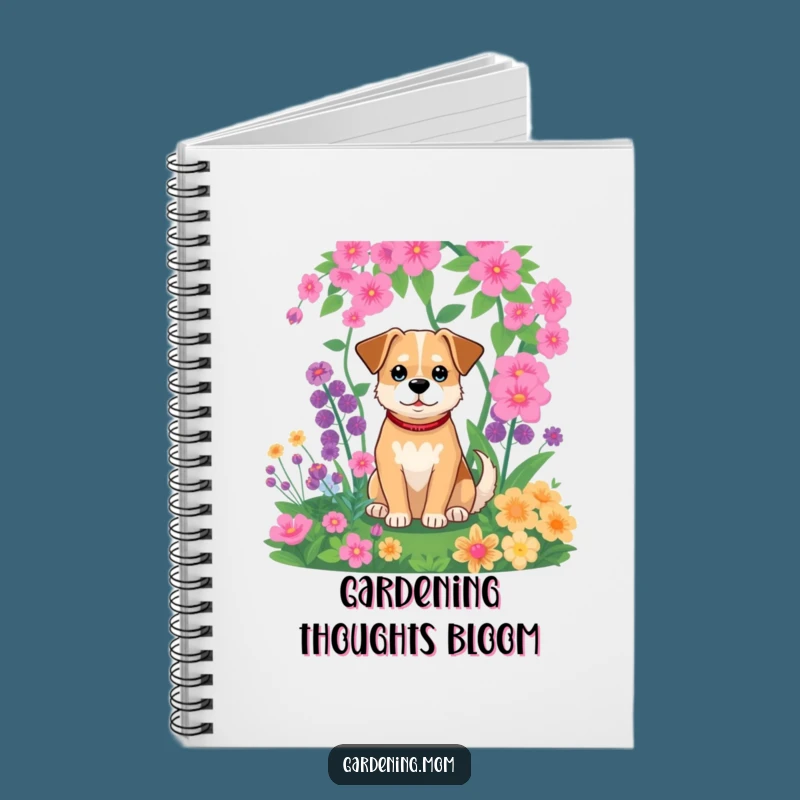 Funny Dog Garden Scene Notebook: Relaxed Pet's Hilarious Greenery Journal Gift