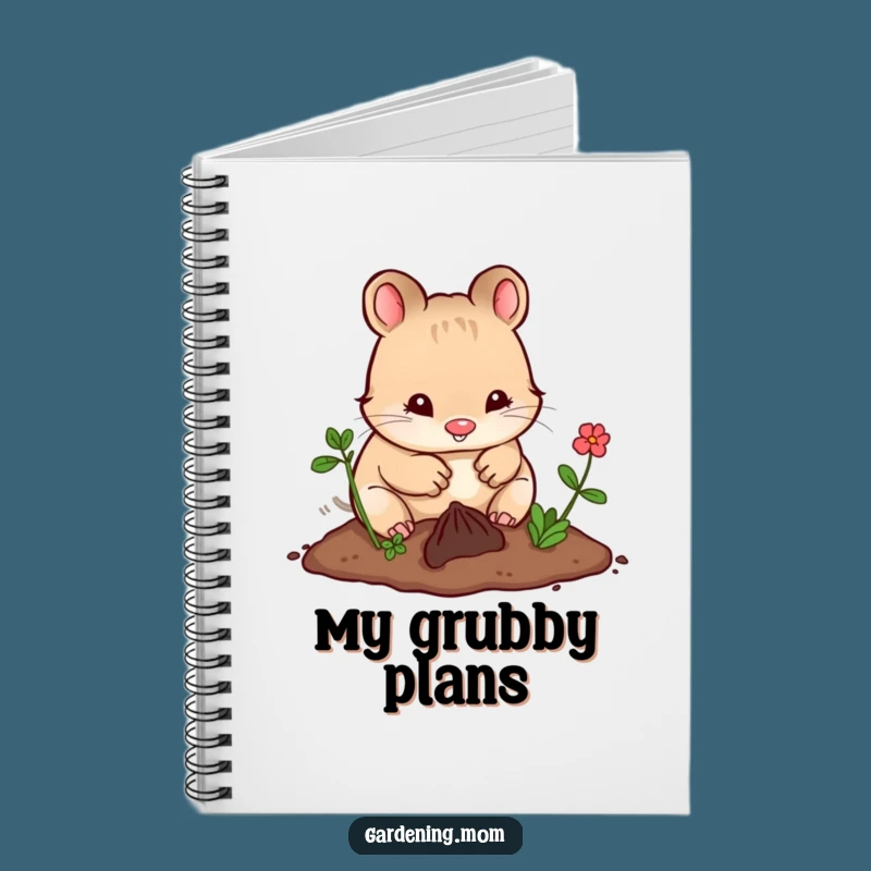 Funny Kawaii Digging Notebook: Cute & Hilarious Journal for Gardeners