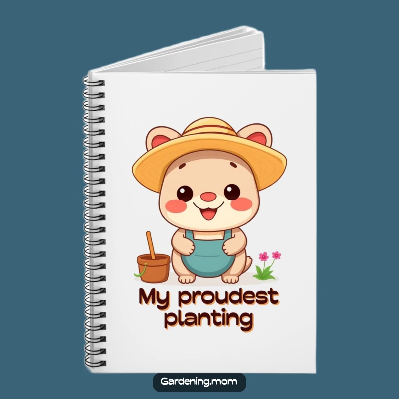 Funny Kawaii Gardening Animal Notebook: Proud Planter Journal, Gift for Achievers