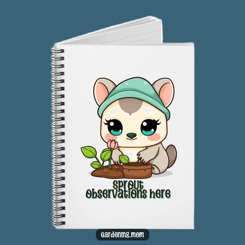 Funny Kawaii Gardening Animal Notebook: Sprout Admirer Journal, Gift for Dreamers