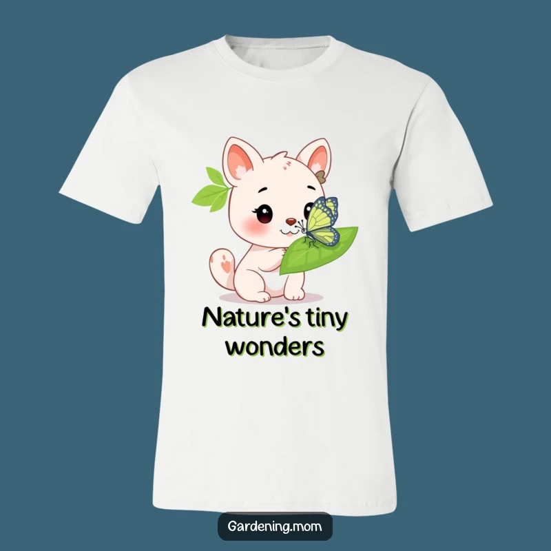 Funny Animal Butterfly T-Shirt: Admiring Leaf Wonder Gift
