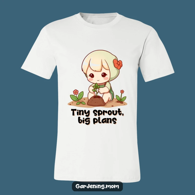 Funny Cute Gardening Character T-Shirt - Gentle Planting Seed Tee